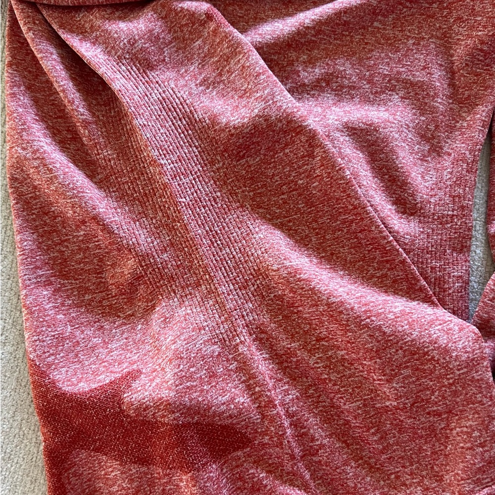 Oiselle Maroon Heathered Crew Neck Top, Brick 🧱 color, women sporty top. - Picture 3 of 10